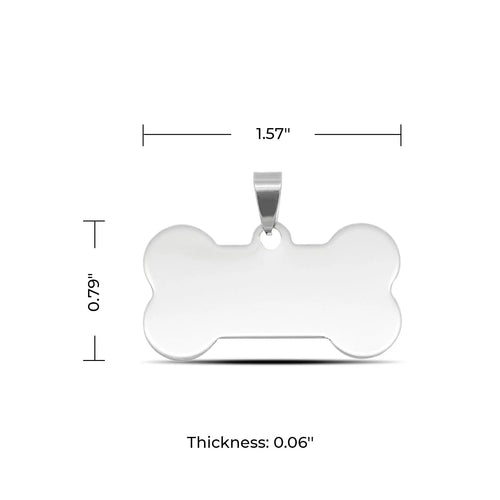 Polished Bone Pet ID Tag